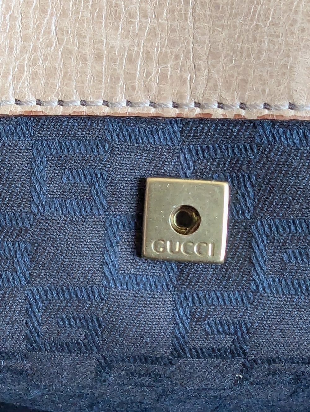 Gucci Beige Leather Whipstitch Tote - Picture 13 of 16
